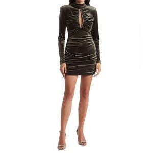 NWOT Nicholas Lyssa Dress Forest Size 4 Velvet Keyhole Mini Revolve